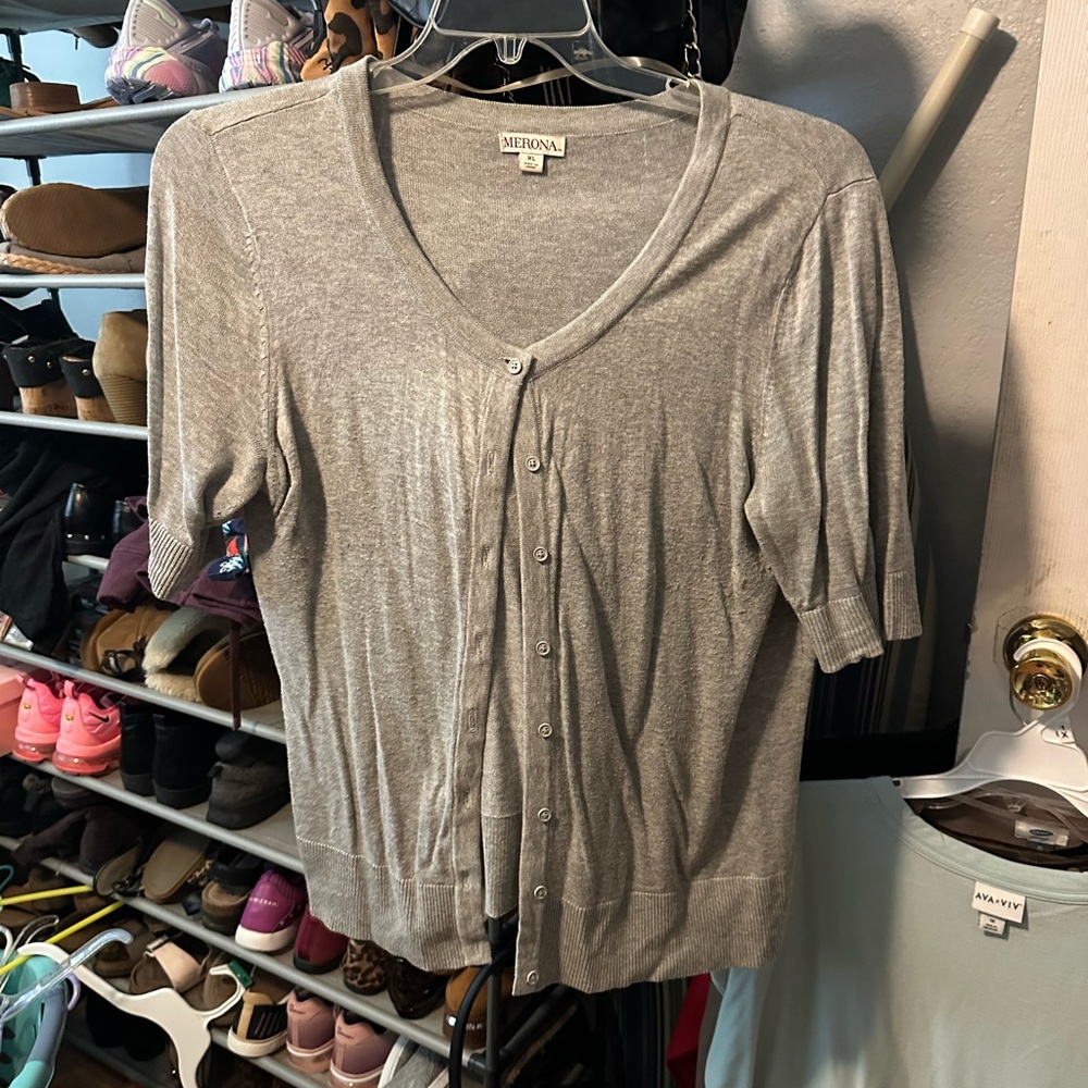 Grey cardigan